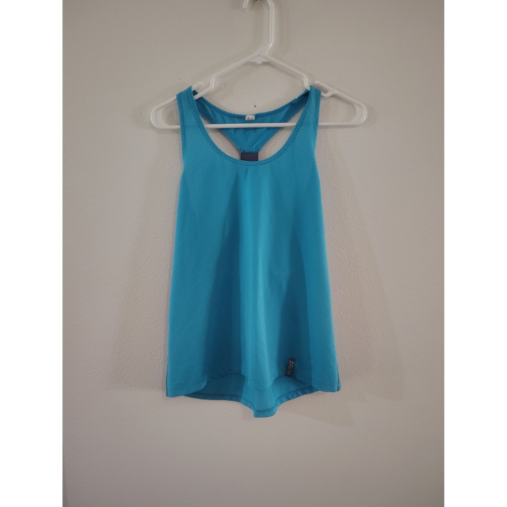Under Armour HeatGear Run Tank Top Womens Medium Turquoise Blue Racerback Mesh